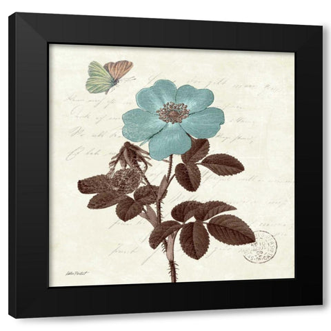 Touch of Blue II Black Modern Wood Framed Art Print by Pertiet, Katie