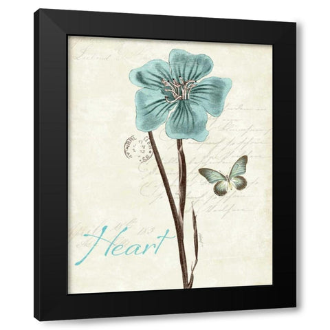 Slated Blue III Black Modern Wood Framed Art Print by Pertiet, Katie