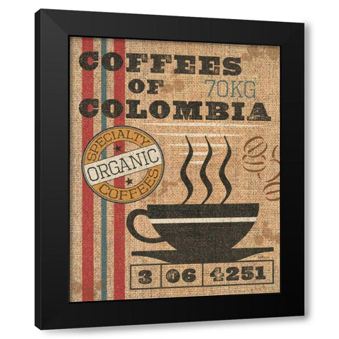 Coffee Sack I Black Modern Wood Framed Art Print by Pela Studio