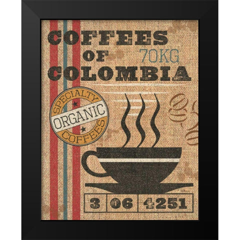 Coffee Sack I Black Modern Wood Framed Art Print by Pela Studio