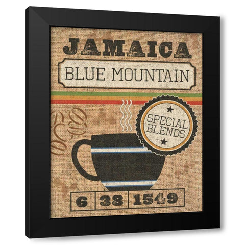 Coffee Sack II Black Modern Wood Framed Art Print by Pela Studio