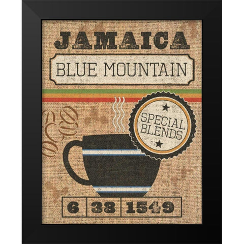 Coffee Sack II Black Modern Wood Framed Art Print by Pela Studio