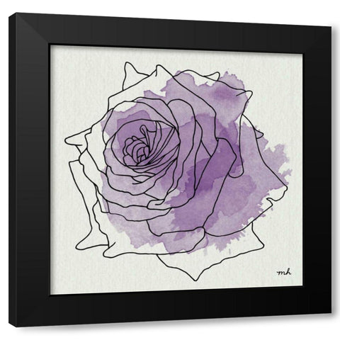 Watercolor Floral IV Black Modern Wood Framed Art Print by Hershey, Moira