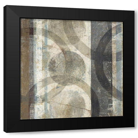 Raku II Black Modern Wood Framed Art Print by Wild Apple Portfolio