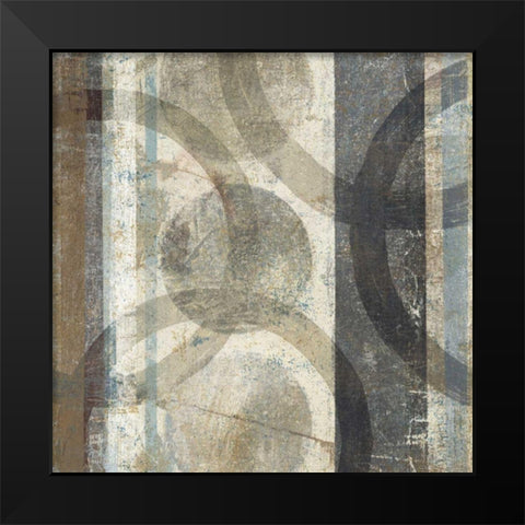 Raku II Black Modern Wood Framed Art Print by Wild Apple Portfolio