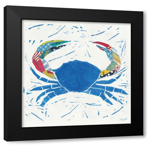 Sea Creature Crab Color Black Modern Wood Framed Art Print by Prahl, Courtney