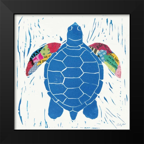 Sea Creature Turtle Color Black Modern Wood Framed Art Print by Prahl, Courtney