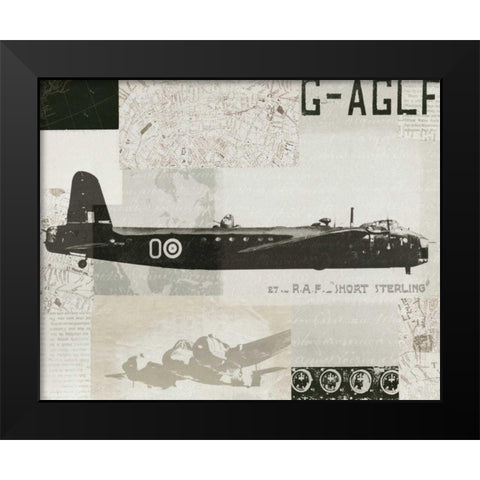 Wings Collage I Black Modern Wood Framed Art Print by Wild Apple Portfolio