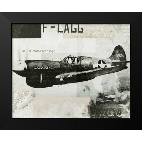 Wings Collage II Black Modern Wood Framed Art Print by Wild Apple Portfolio