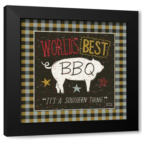 Southern Pride Best BBQ Black Modern Wood Framed Art Print by Mullan, Michael