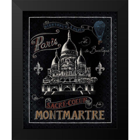 Travel to Paris III Black Modern Wood Framed Art Print by Brissonnet, Daphne