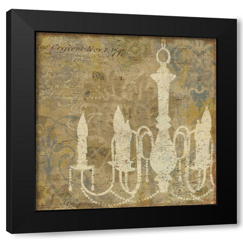 Faded Ornate I Gray no Butterfly Black Modern Wood Framed Art Print by Pela Studio