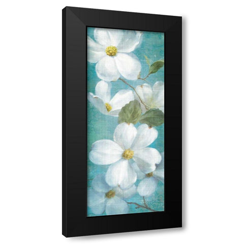 Indiness Blossom Panel Vinage I Black Modern Wood Framed Art Print with Double Matting by Nai, Danhui