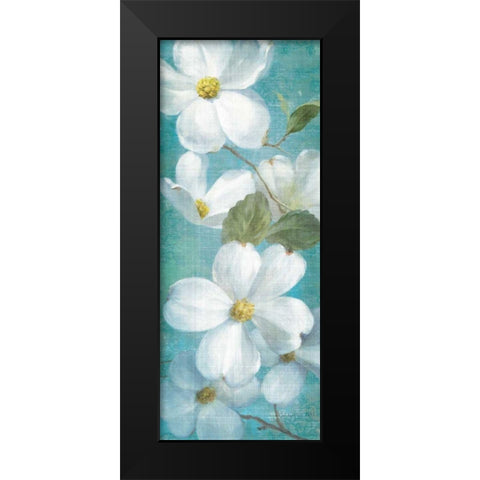 Indiness Blossom Panel Vinage I Black Modern Wood Framed Art Print by Nai, Danhui