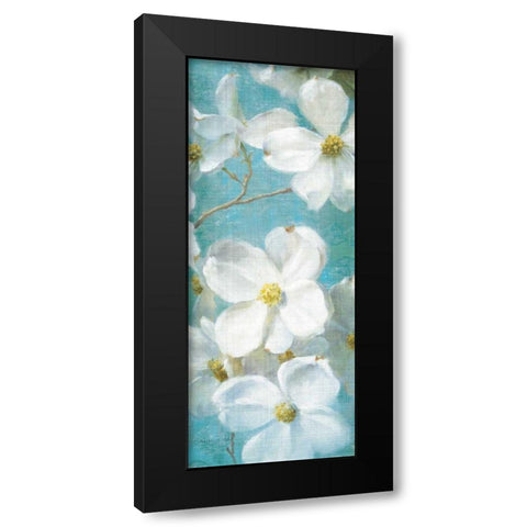 Indiness Blossom Panel Vinage II Black Modern Wood Framed Art Print with Double Matting by Nai, Danhui