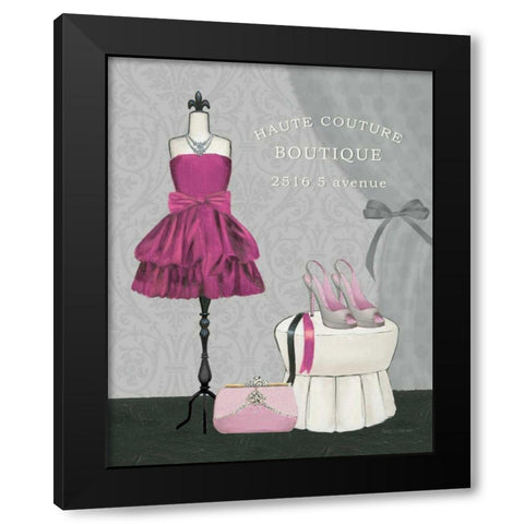 Dress Fitting Boutique II Black Modern Wood Framed Art Print with Double Matting by Fabiano, Marco