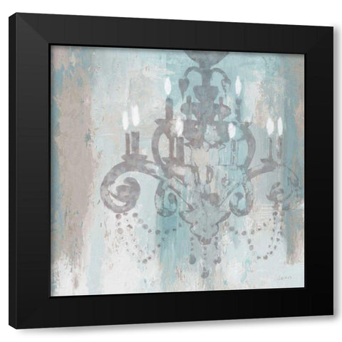 Candelabra Teal II Black Modern Wood Framed Art Print with Double Matting by Wiens, James