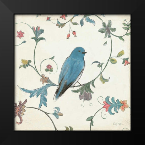 Birds Gem I Black Modern Wood Framed Art Print by Adams, Emily