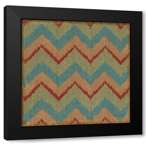 Country Mood Tile II Black Modern Wood Framed Art Print with Double Matting by Wiens, James