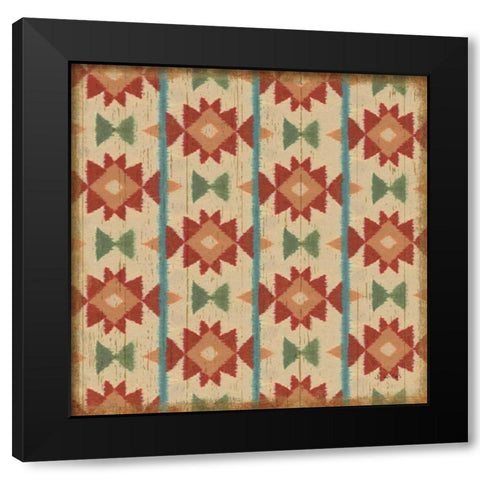 Country Mood Tile VI Black Modern Wood Framed Art Print with Double Matting by Wiens, James