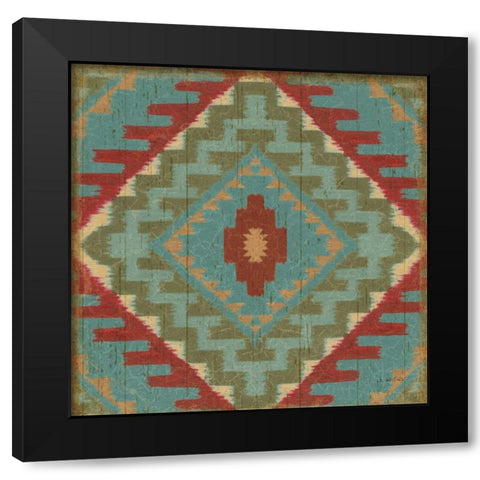 Country Mood Tile VII Black Modern Wood Framed Art Print with Double Matting by Wiens, James