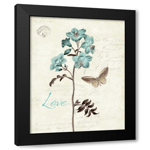 Slated Blue I Black Modern Wood Framed Art Print by Pertiet, Katie
