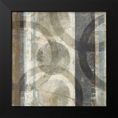 Raku II Black Modern Wood Framed Art Print by Wild Apple Portfolio