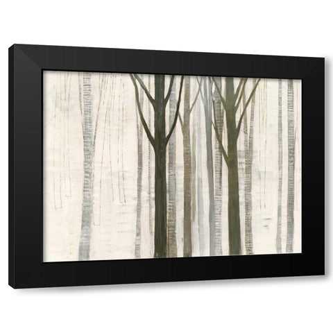 Down to the Woods on White Black Modern Wood Framed Art Print with Double Matting by Wild Apple Graphics