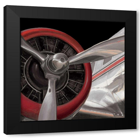 Travel by Air Dark II Black Modern Wood Framed Art Print with Double Matting by Fabiano, Marco