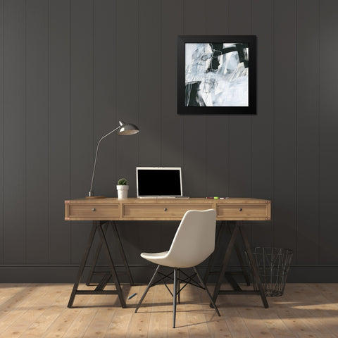Whats Happening V Black Modern Wood Framed Art Print by Davies, Jane