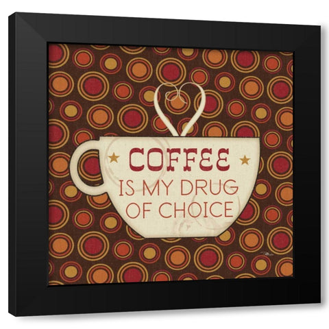 Caffeine II Black Modern Wood Framed Art Print by Pela Studio