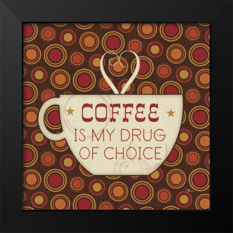 Caffeine II Black Modern Wood Framed Art Print by Pela Studio