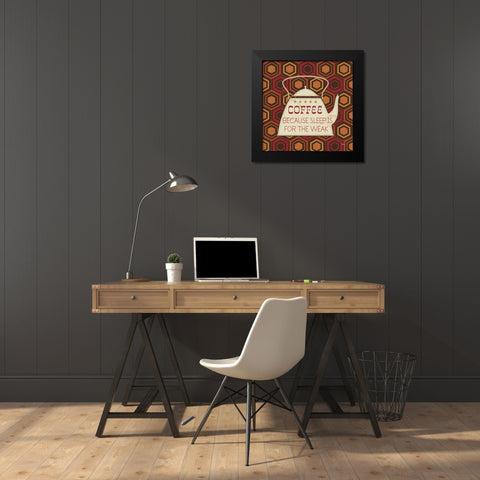Caffeine III Black Modern Wood Framed Art Print by Pela Studio