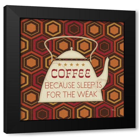 Caffeine III Black Modern Wood Framed Art Print with Double Matting by Pela Studio