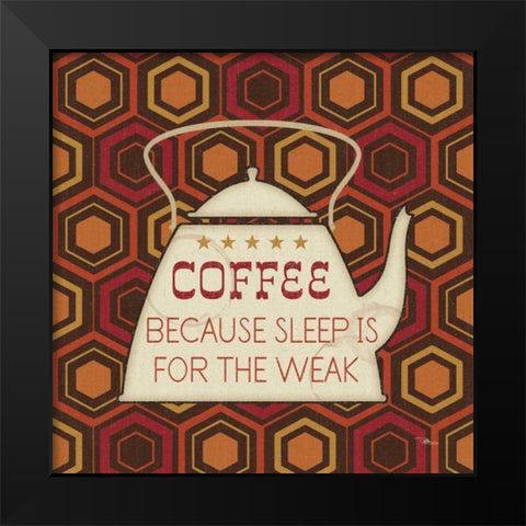 Caffeine III Black Modern Wood Framed Art Print by Pela Studio