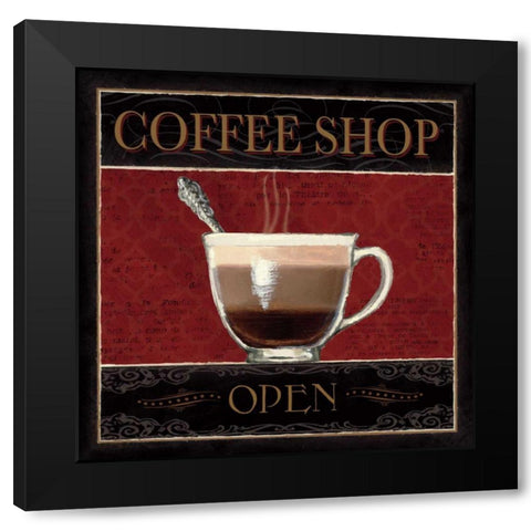 Coffee Shop I Black Modern Wood Framed Art Print with Double Matting by Fabiano, Marco