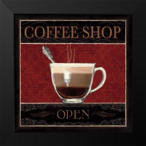 Coffee Shop I Black Modern Wood Framed Art Print by Fabiano, Marco