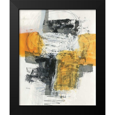 Action I Black Modern Wood Framed Art Print by Davies, Jane