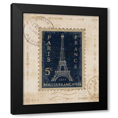Iconic Stamps I Black Modern Wood Framed Art Print by Fabiano, Marco