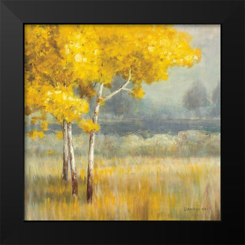 Yellow Landscape Crop Black Modern Wood Framed Art Print by Nai, Danhui