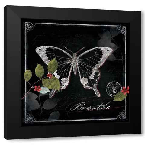 Chalkboard Wings I Black Modern Wood Framed Art Print with Double Matting by Pertiet, Katie