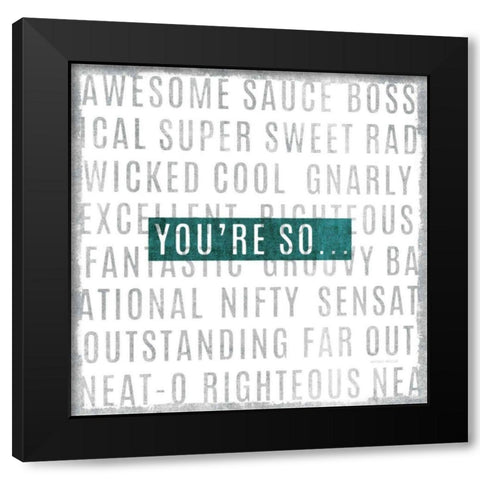 Youre So Black Modern Wood Framed Art Print by Mullan, Michael
