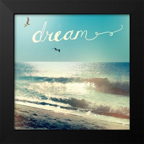 Coastline Waves Black Modern Wood Framed Art Print by Schlabach, Sue