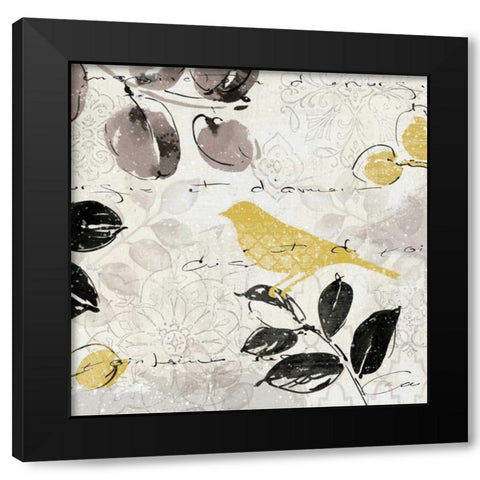 Plume and Motif II Black Modern Wood Framed Art Print with Double Matting by ERR, Pela