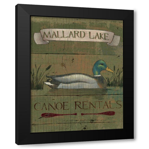 Lodge Signs IV Black Modern Wood Framed Art Print with Double Matting by Wiens, James