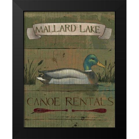 Lodge Signs IV Black Modern Wood Framed Art Print by Wiens, James