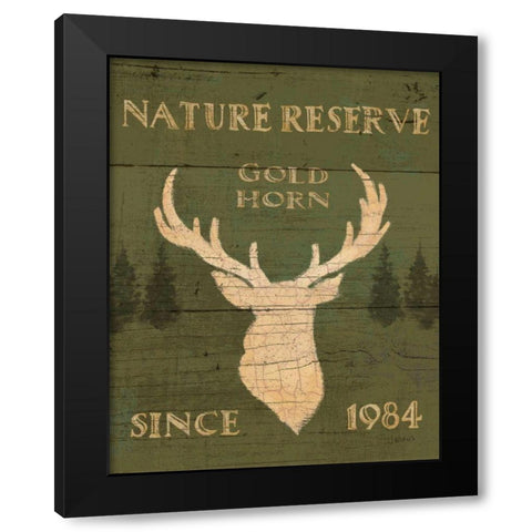 Lodge Signs IX Green Black Modern Wood Framed Art Print with Double Matting by Wiens, James