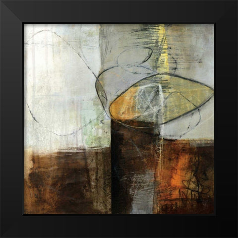 Abstract Pebble IV Black Modern Wood Framed Art Print by Davies, Jane