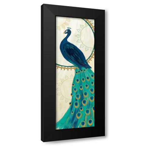 Proud as a Peacock IV Black Modern Wood Framed Art Print with Double Matting by Charron, Veronique