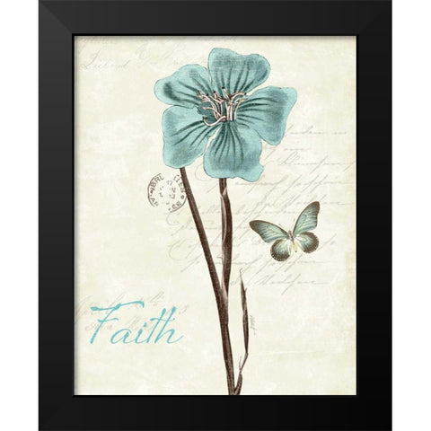 Slated Blue III Faith Black Modern Wood Framed Art Print by Pertiet, Katie